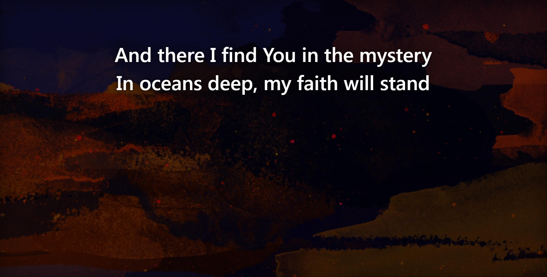 Lyrics over a motion background