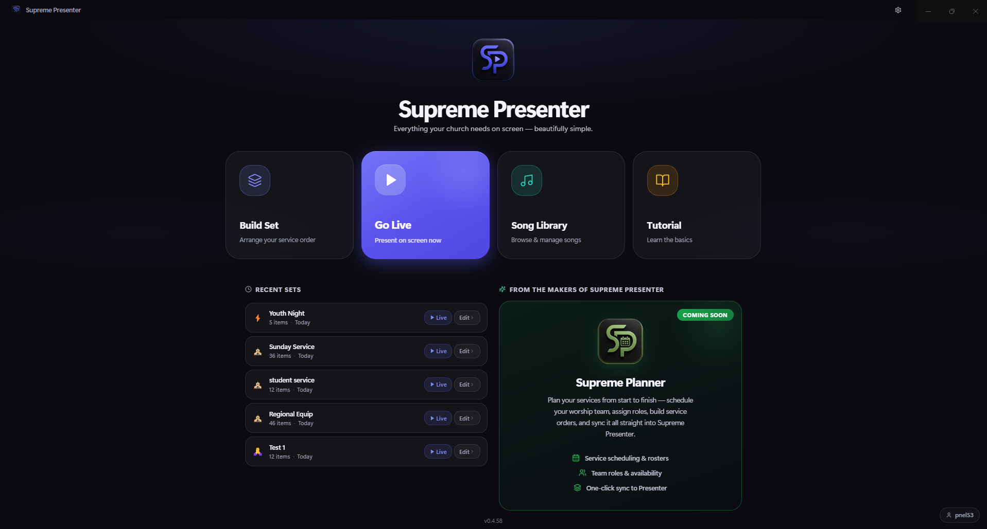 Supreme Presenter in action